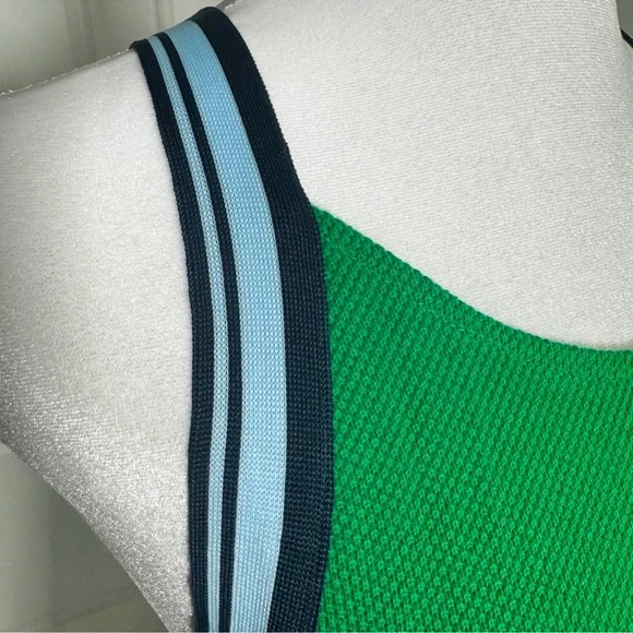 Anthropologie Kelly Green Crisscross Halter Mini Dress NWT M Athleisure Varsity - Picture 9 of 12